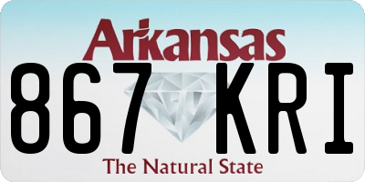 AR license plate 867KRI