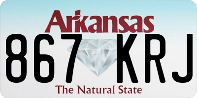 AR license plate 867KRJ