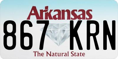 AR license plate 867KRN
