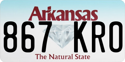 AR license plate 867KRO