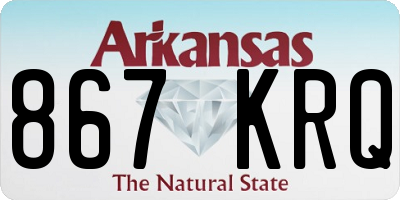 AR license plate 867KRQ