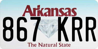 AR license plate 867KRR