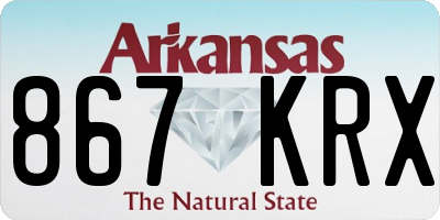 AR license plate 867KRX