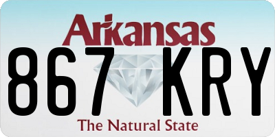 AR license plate 867KRY