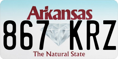 AR license plate 867KRZ