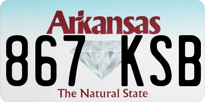 AR license plate 867KSB