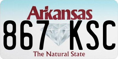 AR license plate 867KSC