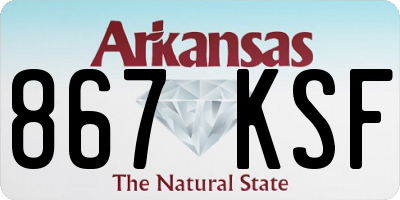 AR license plate 867KSF