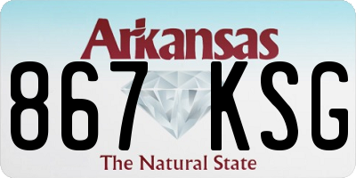 AR license plate 867KSG