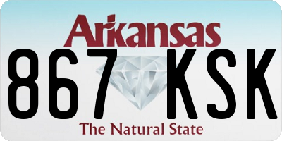 AR license plate 867KSK