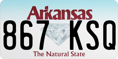 AR license plate 867KSQ