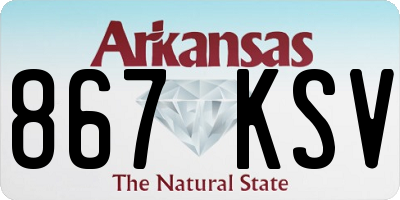 AR license plate 867KSV
