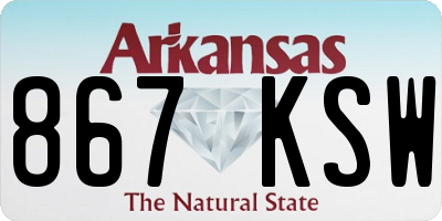 AR license plate 867KSW