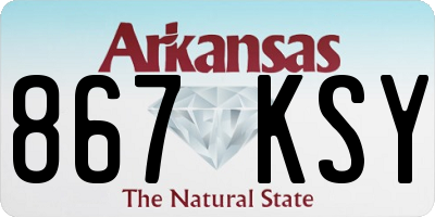AR license plate 867KSY