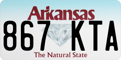 AR license plate 867KTA