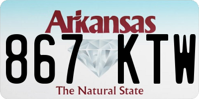 AR license plate 867KTW