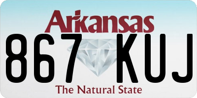 AR license plate 867KUJ