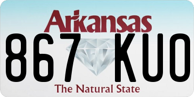 AR license plate 867KUO
