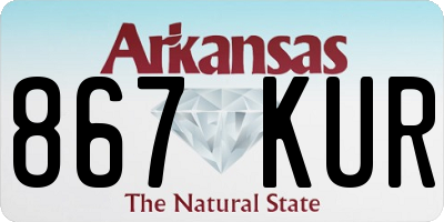 AR license plate 867KUR