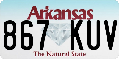 AR license plate 867KUV