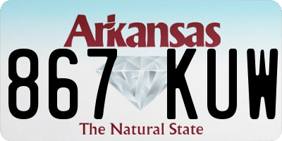 AR license plate 867KUW
