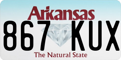 AR license plate 867KUX