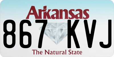 AR license plate 867KVJ