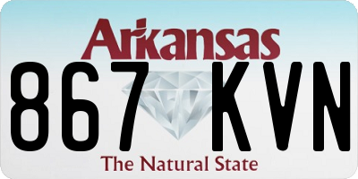 AR license plate 867KVN