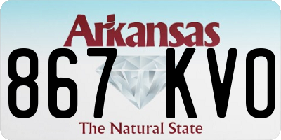 AR license plate 867KVO