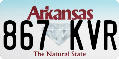 AR license plate 867KVR