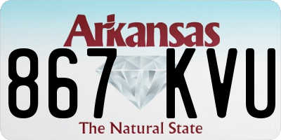 AR license plate 867KVU