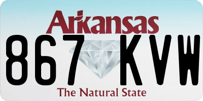 AR license plate 867KVW