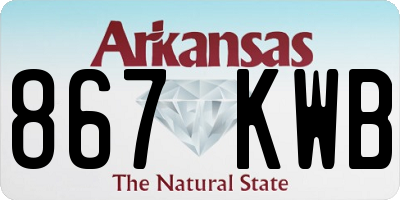 AR license plate 867KWB