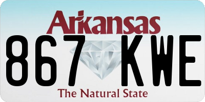 AR license plate 867KWE