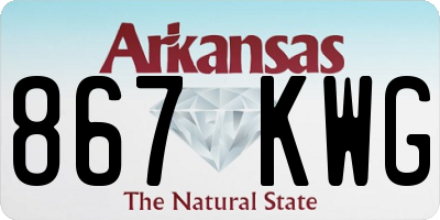 AR license plate 867KWG