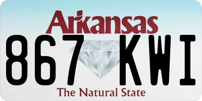 AR license plate 867KWI