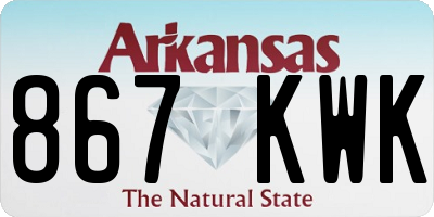 AR license plate 867KWK