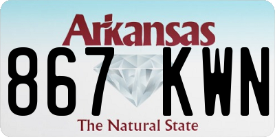 AR license plate 867KWN