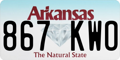 AR license plate 867KWO