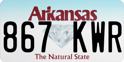 AR license plate 867KWR