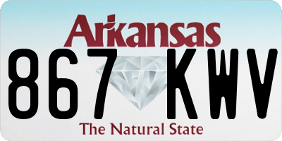 AR license plate 867KWV