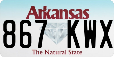 AR license plate 867KWX