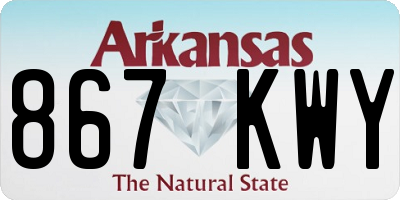 AR license plate 867KWY