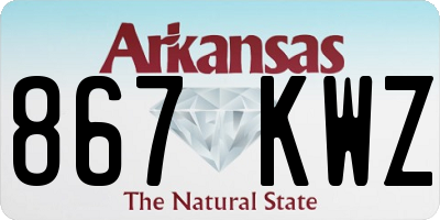 AR license plate 867KWZ