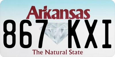 AR license plate 867KXI
