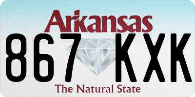 AR license plate 867KXK