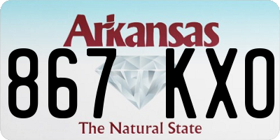 AR license plate 867KXO