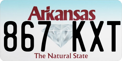 AR license plate 867KXT