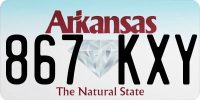 AR license plate 867KXY