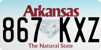 AR license plate 867KXZ